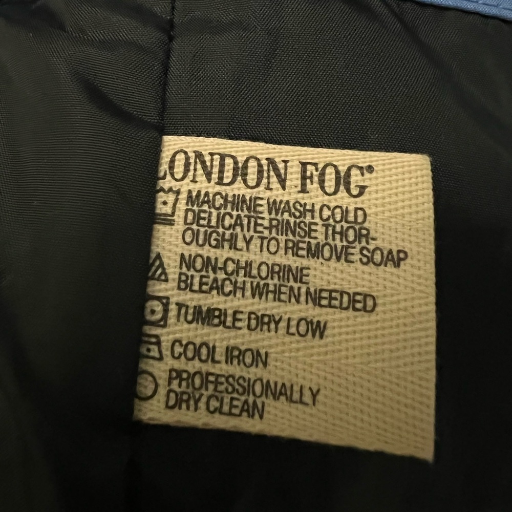 London Fog Black Bomber Jacket with Blue Accents - Picture 7 of 9